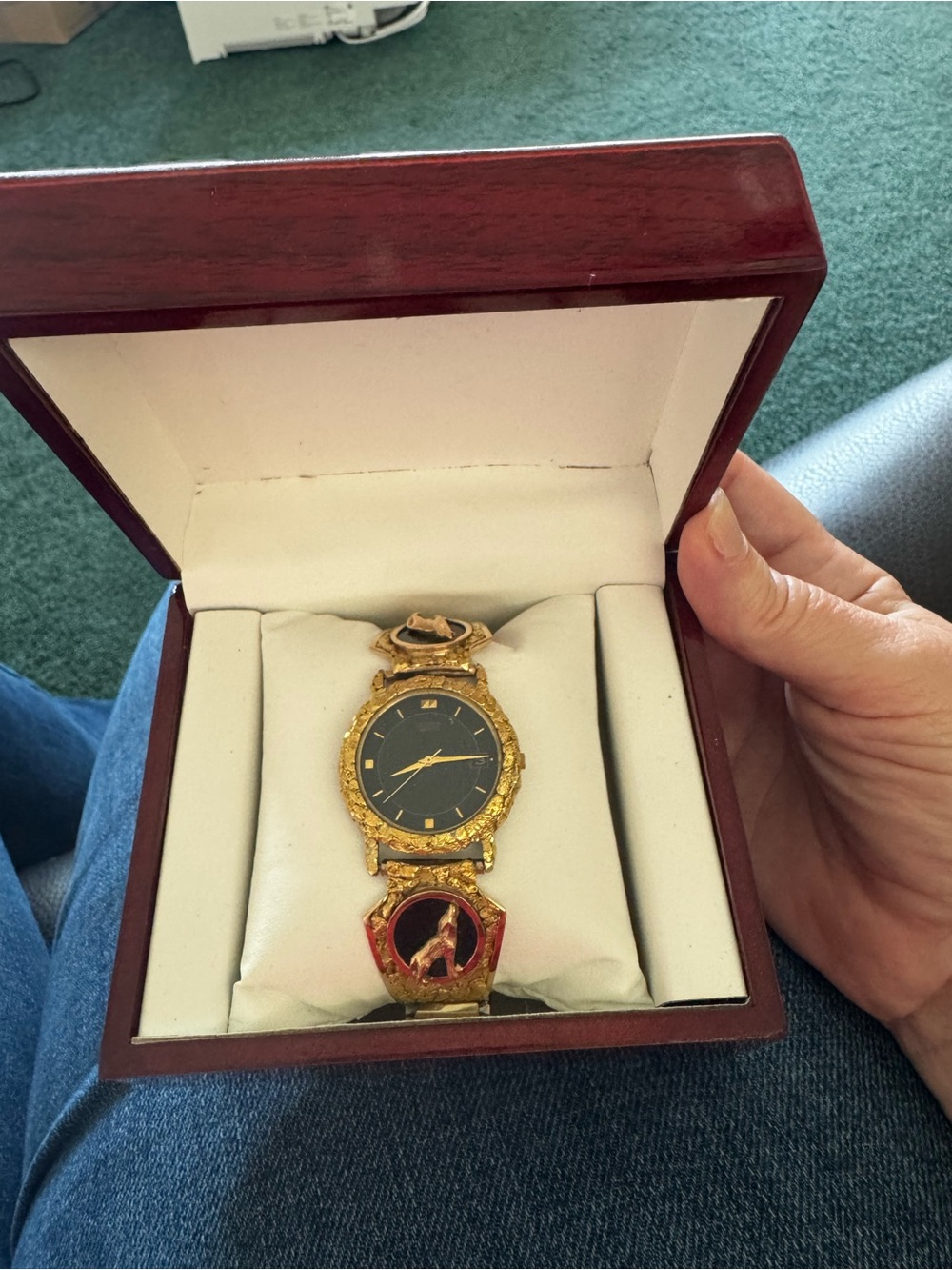 Citizen Gold-Tone Men's Watch with Black Dial - Vintage Alaskan Gold Nugget - Picture 8 of 9